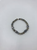 Labradorite bracelet with CZ pave beads
