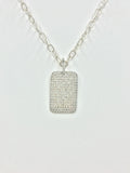 Dog Tag pendant on silver chain
