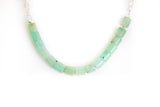 Chrysoprase beads with silver chain