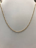 Gold loop with Cubic Zirconia and gold-filled chain