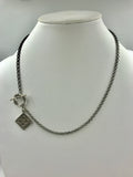 Silver necklace with toggle and Celtic charm