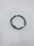 Labradorite bracelet with CZ pave beads