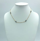 Moonstone choker with gold-filled chain