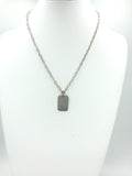 Dog Tag pendant on silver chain
