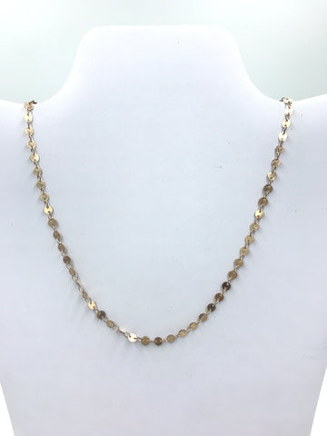 Gold circle chain necklace