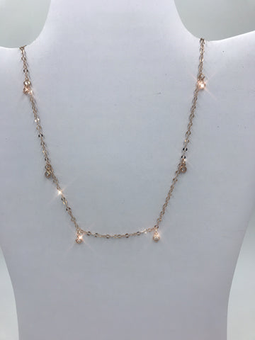 Rose Gold Cubic Zirconia necklace